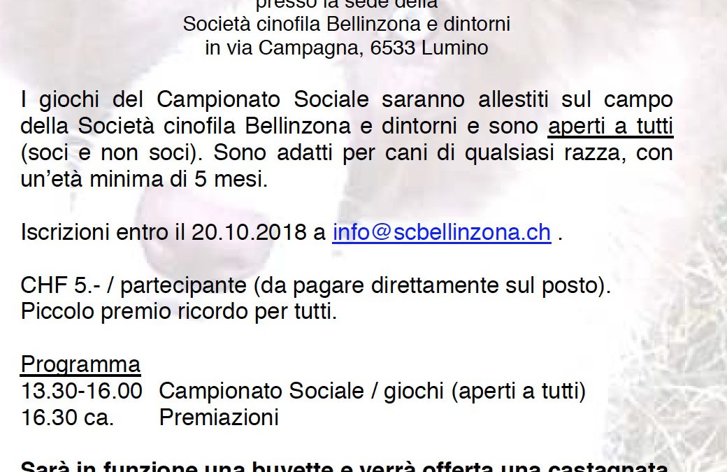 Campionato sociale (28.10.2018)